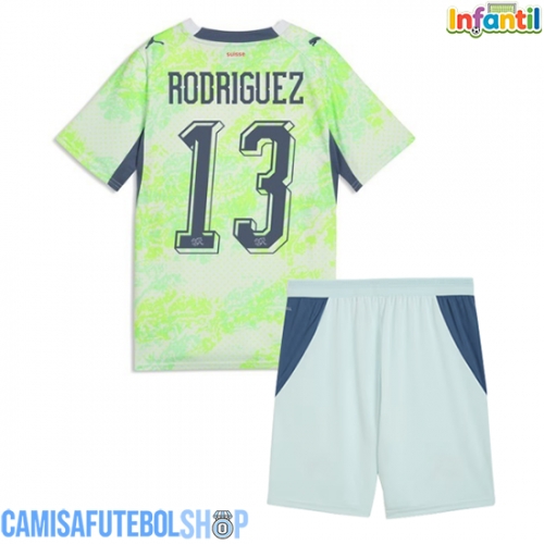Camisa de time de futebol Suíça Ricardo Rodriguez #13 Replicas 2º Equipamento Infantil Mundo 2026 Manga Curta (+ Calças curtas)